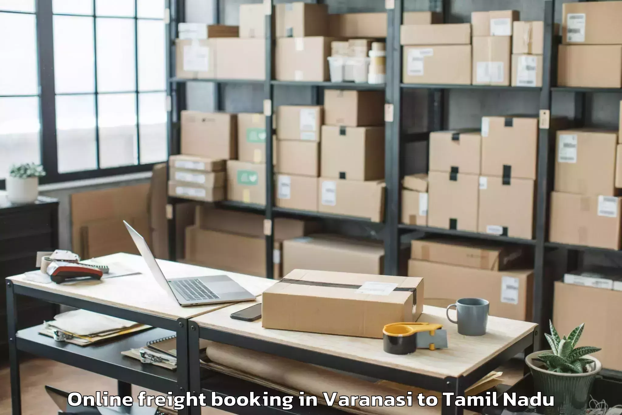 Expert Varanasi to Manalurpettai Online Freight Booking